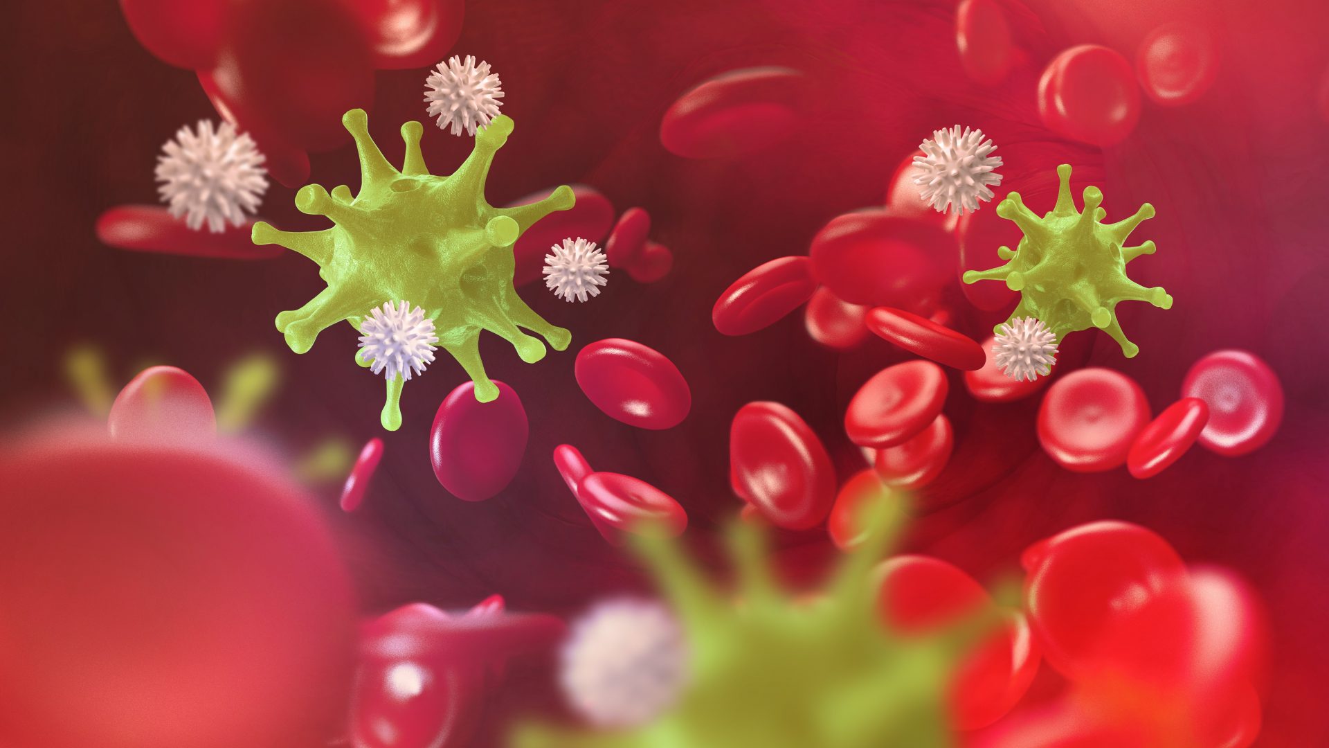 Blood,Cells.,Leukocytes,Attack,The,Virus.,Immunity,Of,The,Body.