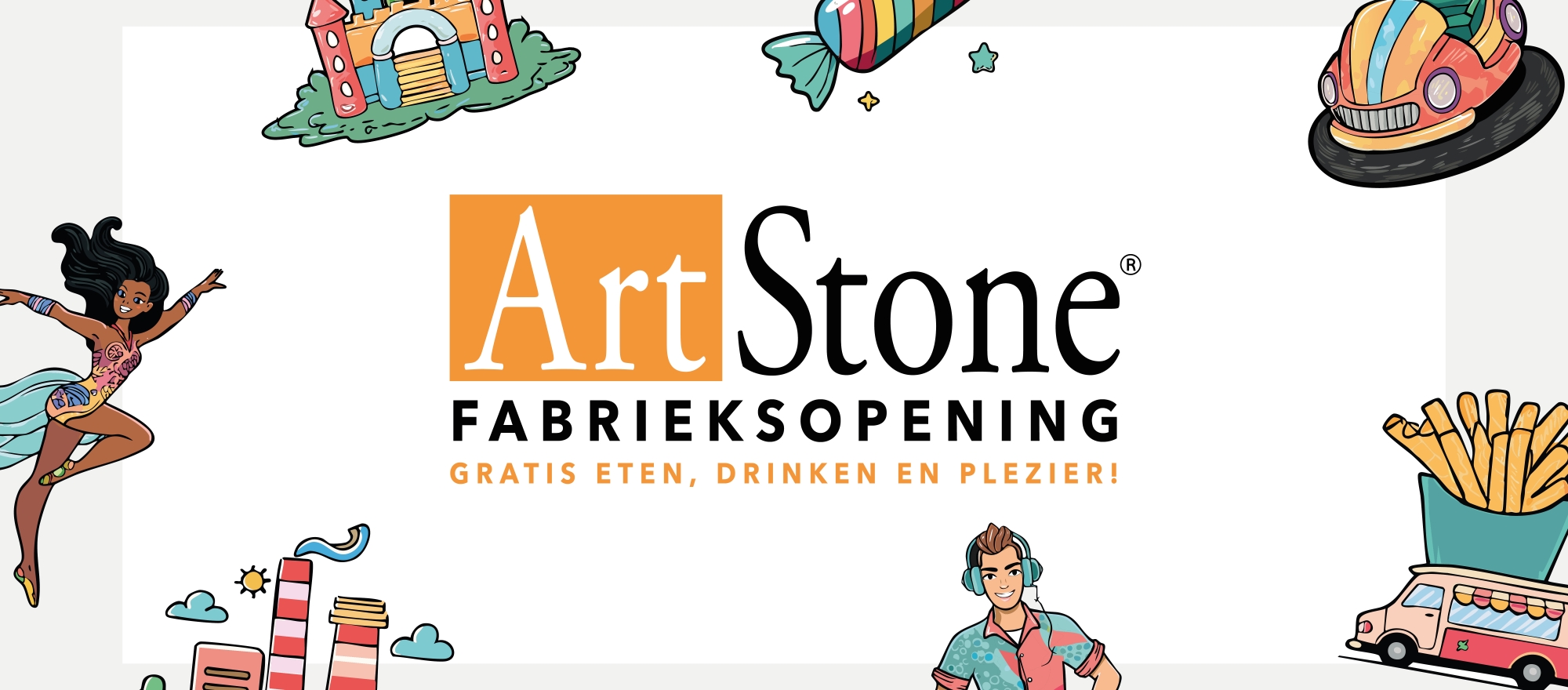 Fabrieksopening banner