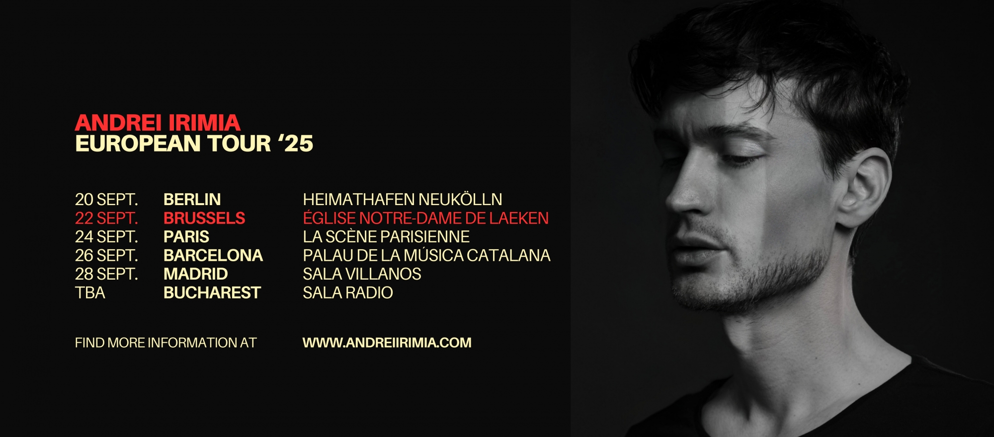 ANDREI IRIMIA | LIVE IN BRUSSELS | EUROPEAN TOUR  banner