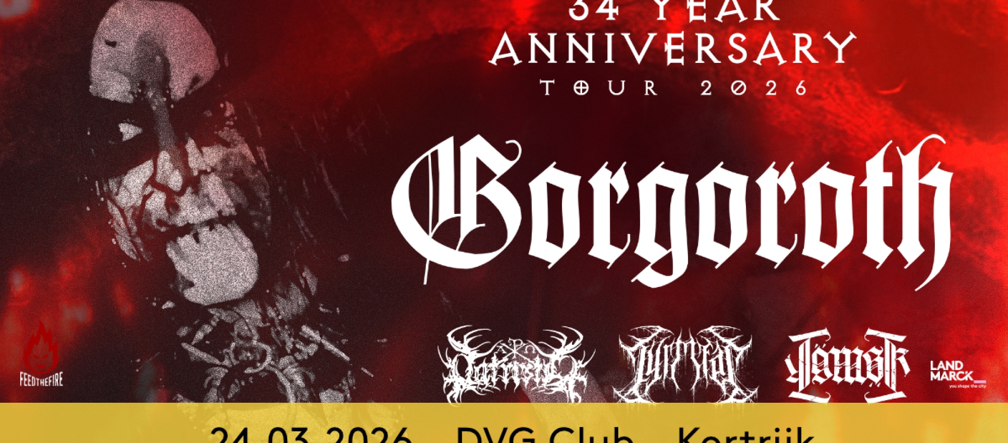 Gorgoroth + supports @ DVG Club, Kortrijk banner