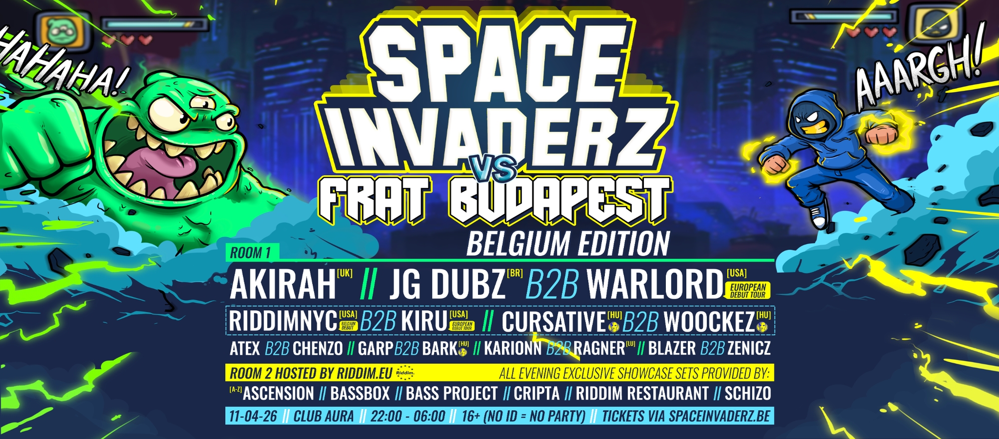 SPACE INVADERZ VS FRAT banner