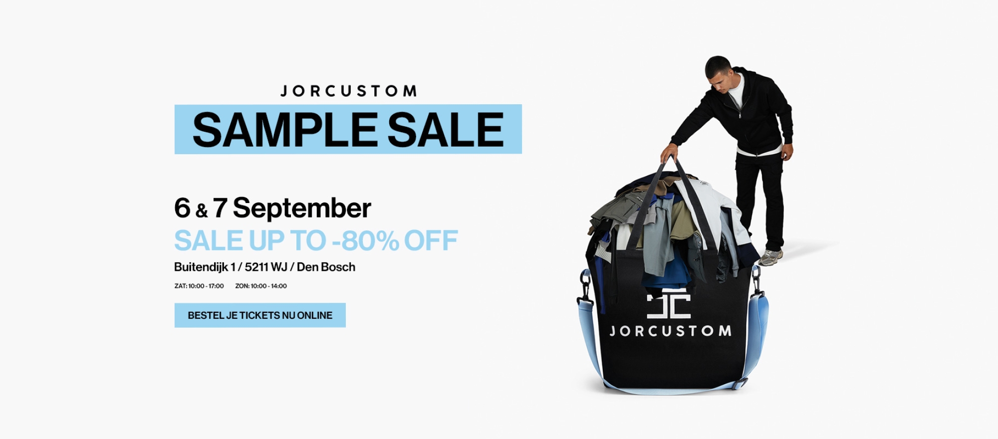 JORCUSTOM SAMPLE SALE SEPTEMBER 2025 banner
