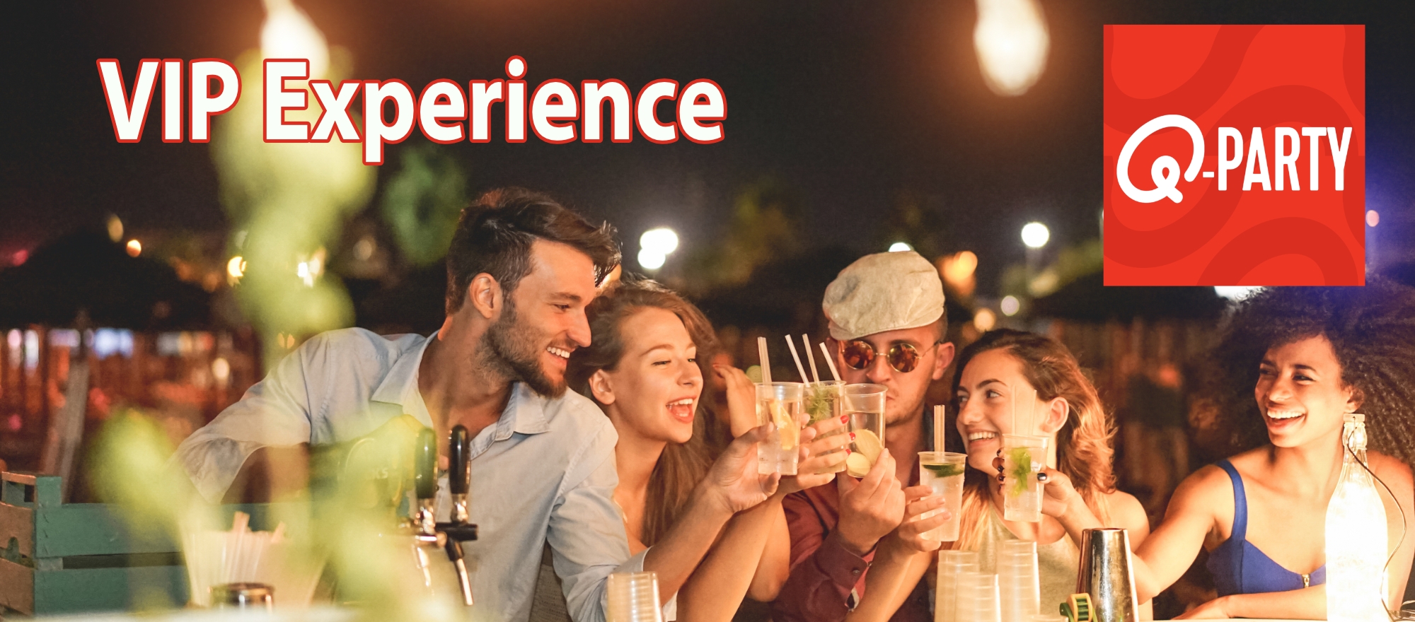 Q-party VIP experience banner