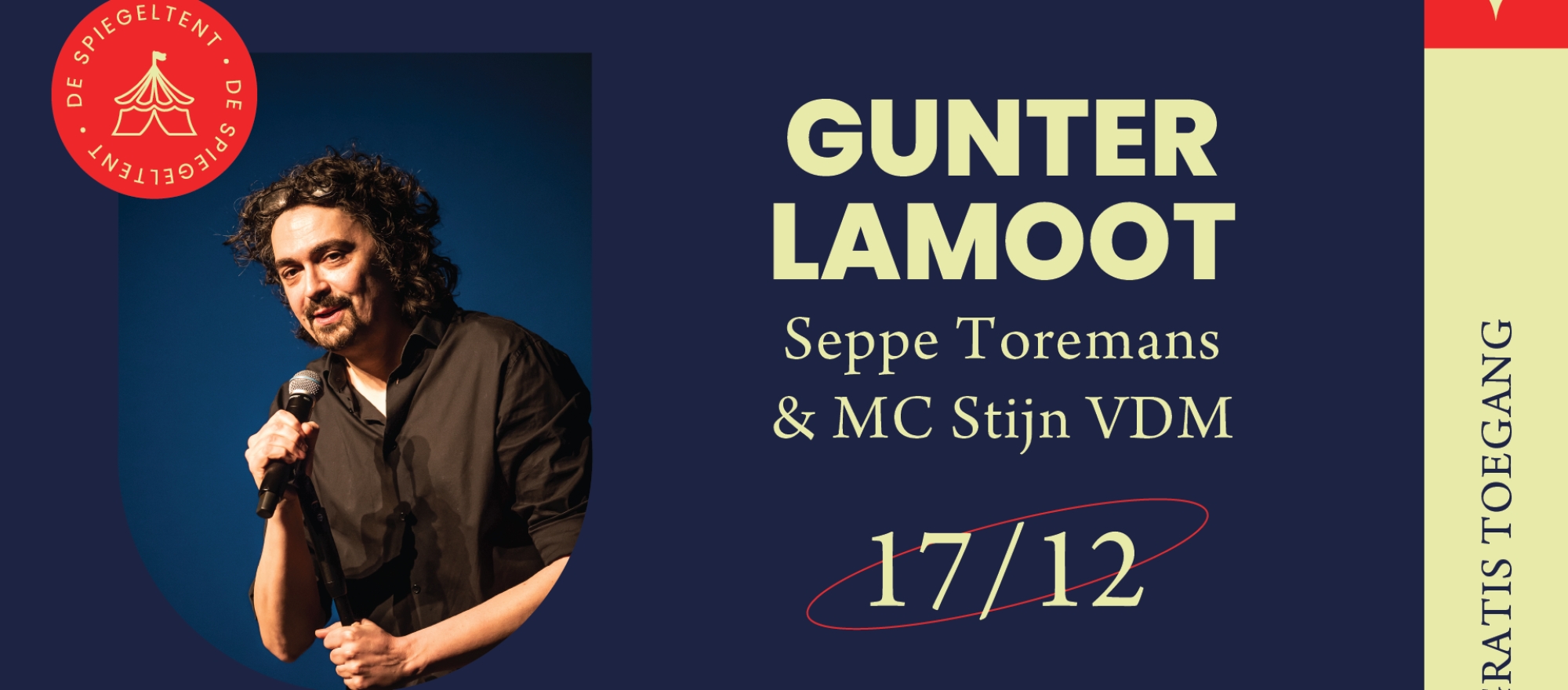 Comedy night - Gunther Lamoot banner
