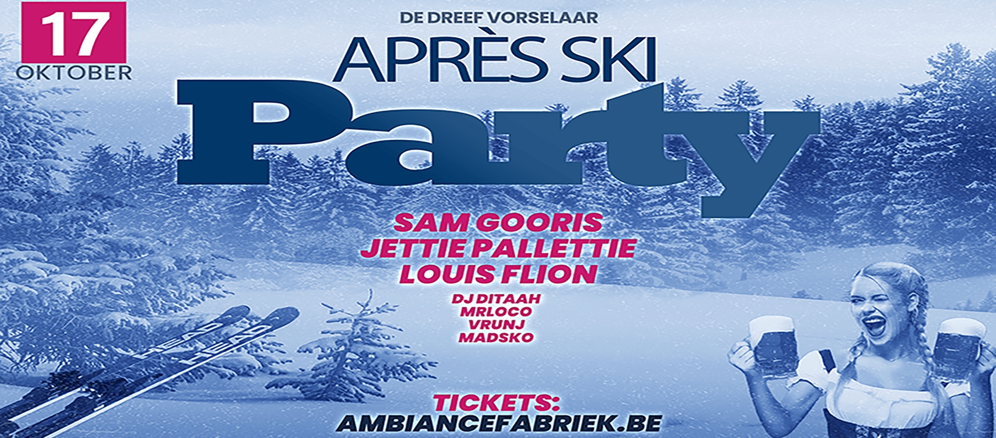 Apreski party 2025 banner