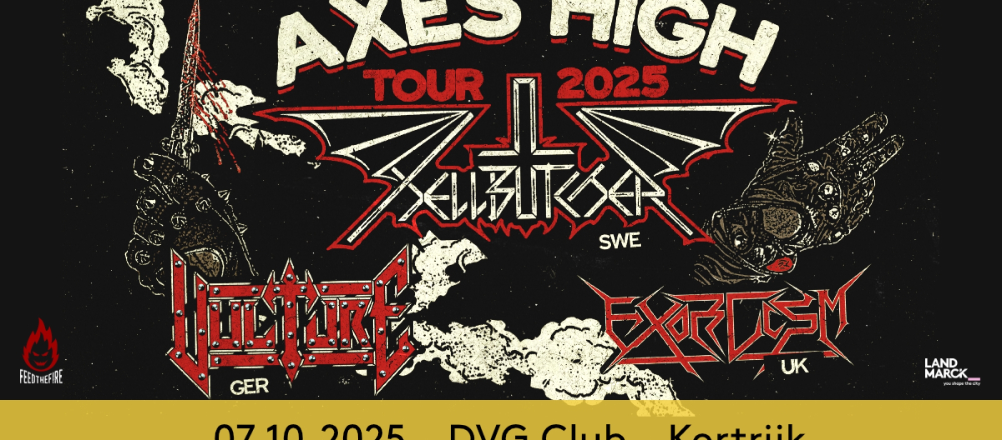 Hellbutcher - Axes High @ DVG Club, Kortrijk banner