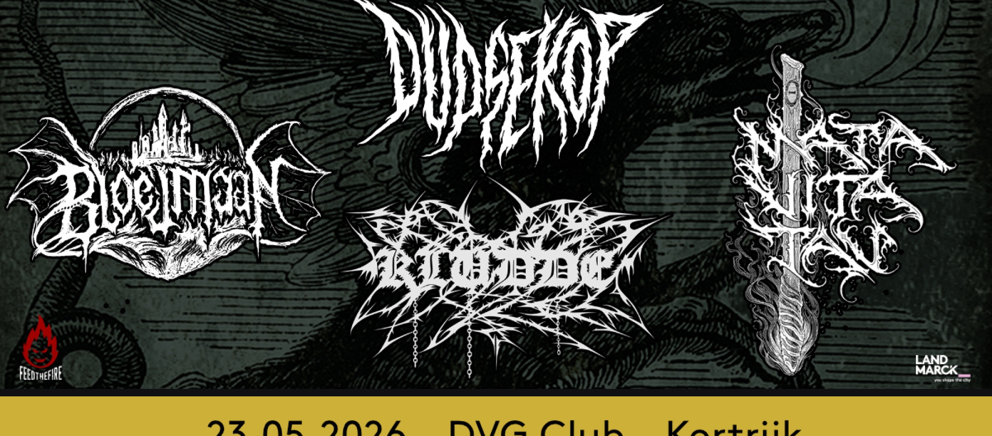 Kludde 25th Anniversary @ DVG Club, Kortrijk banner