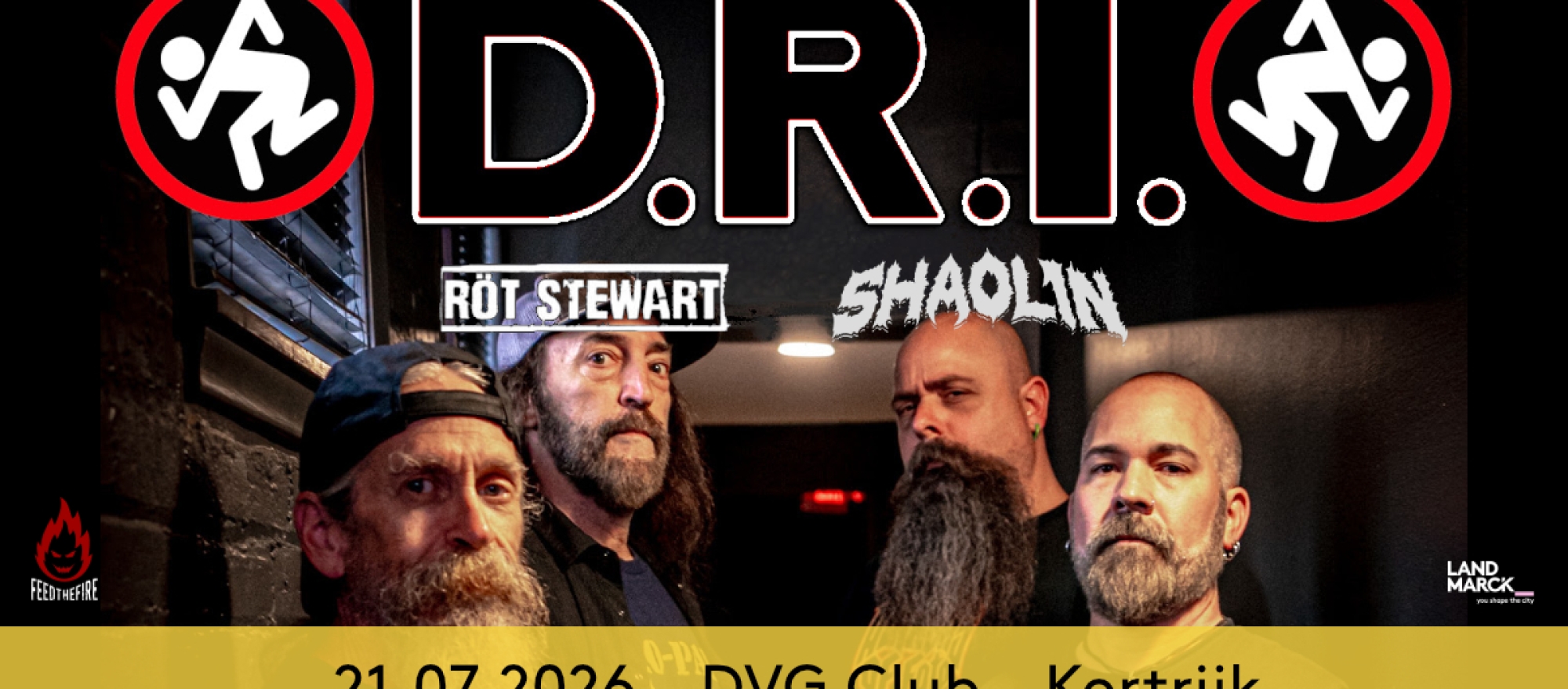 D.R.I. + Röt Stewart + more @ DVG Club, Kortrijk banner