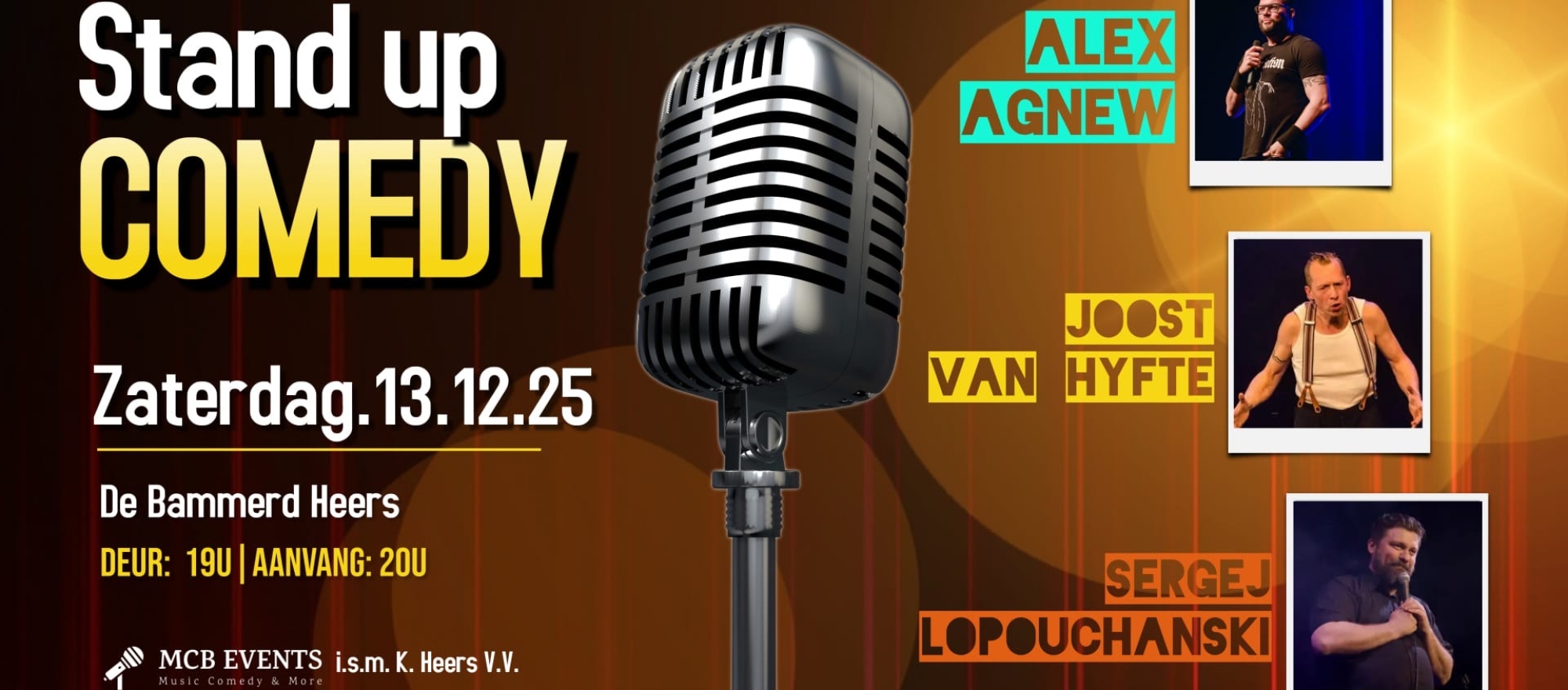Stand up Comedy Bammerd Heers banner