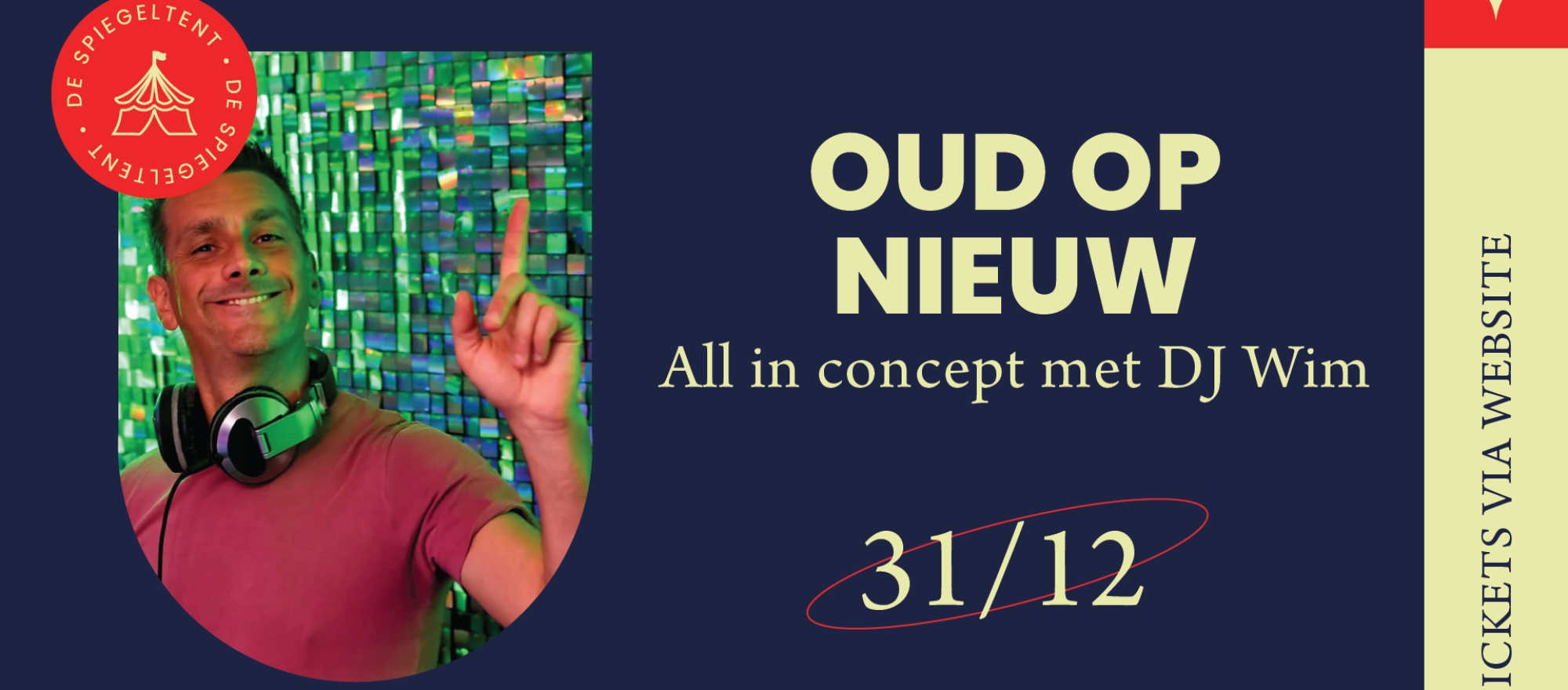Oudjaar in De Spiegeltent Geel 2025 banner