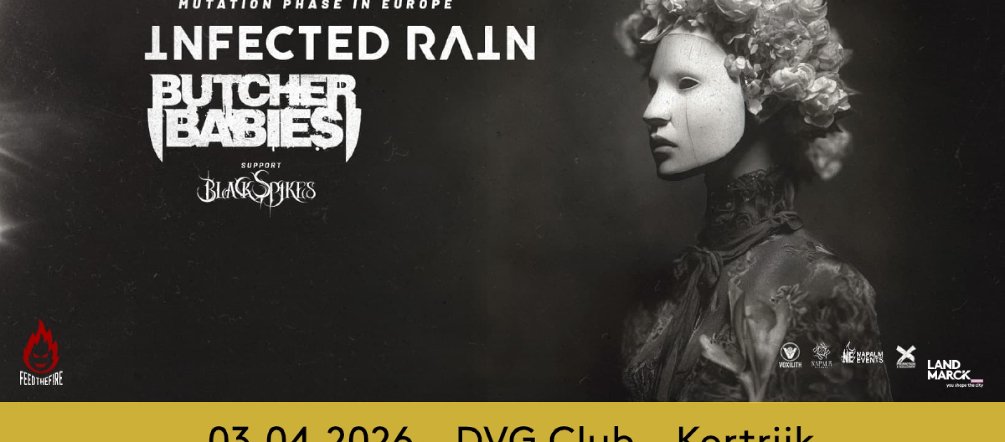 Infected Rain + Butcher Babies @ Kortrijk banner