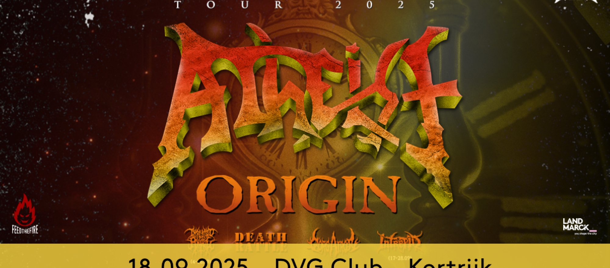 CANCELLED Atheist + Origin @ DVG Club, Kortrijk banner