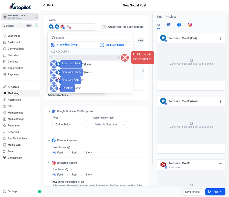 Step 6: Confirm Account Selection