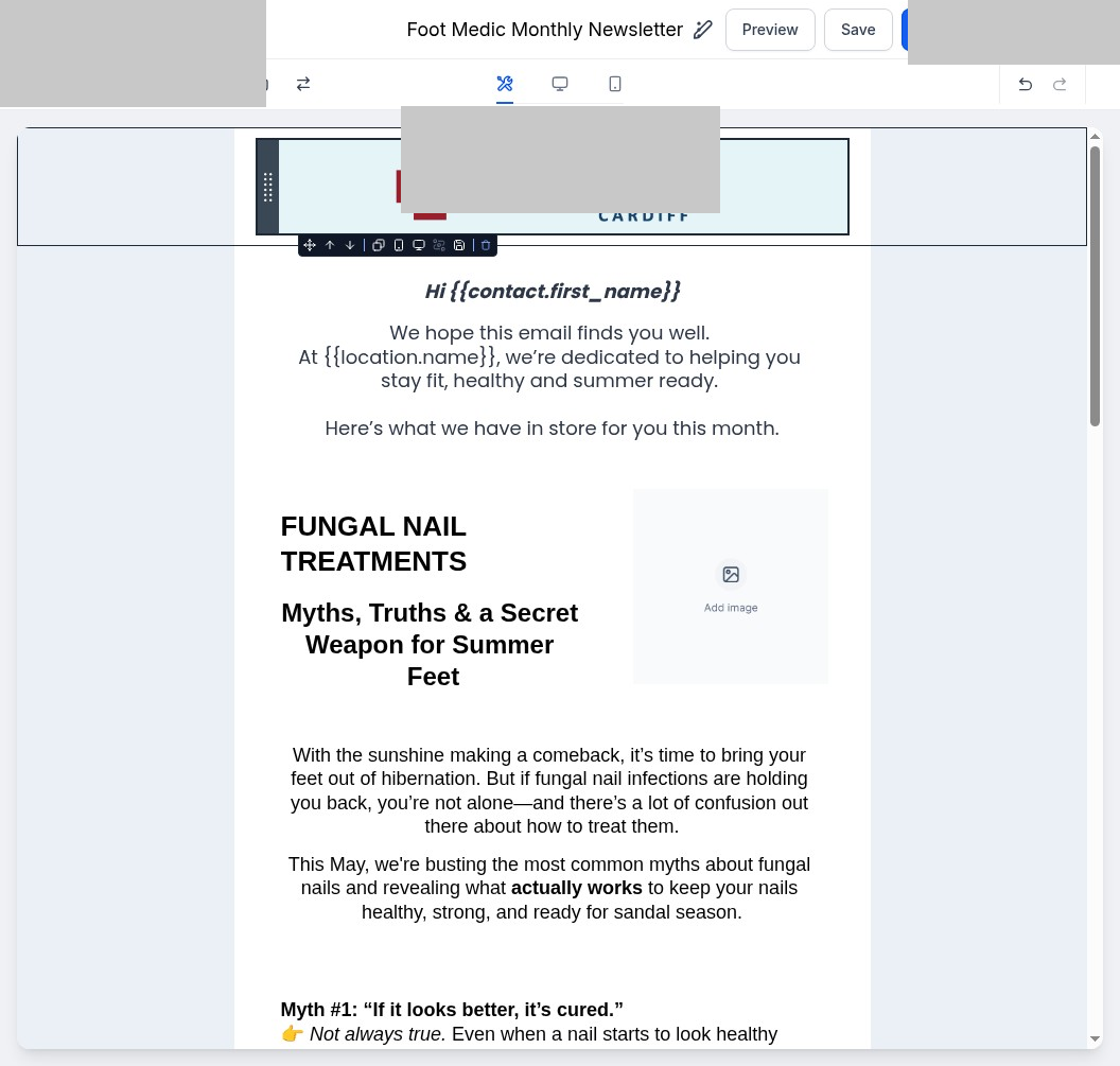 Email Editor with Newsletter Template