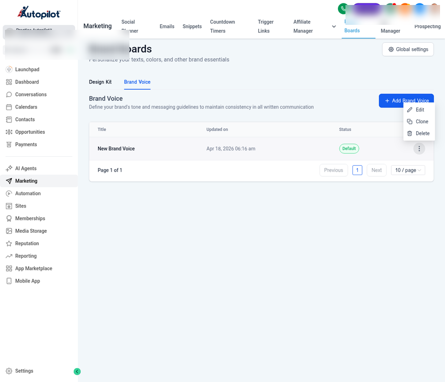 Brand Voice Actions