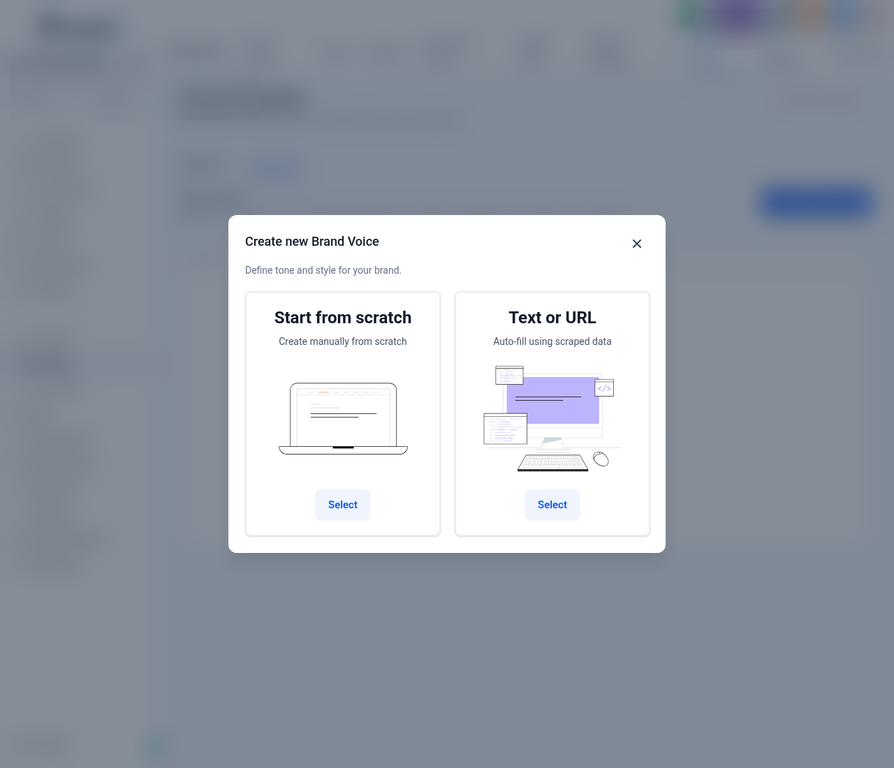 Add Brand Voice Modal