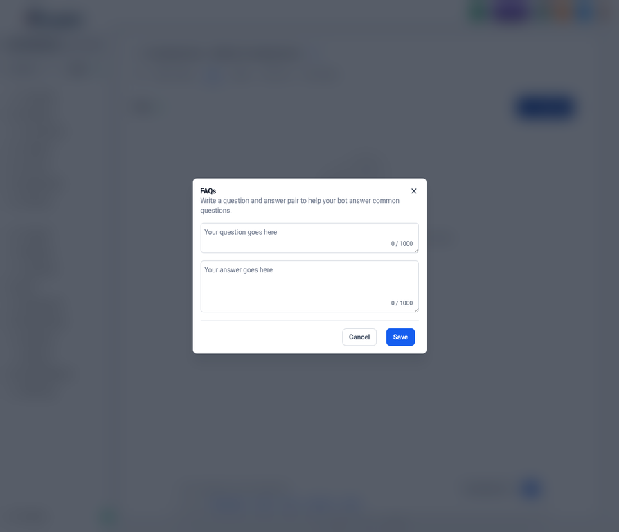 FAQ Add Modal