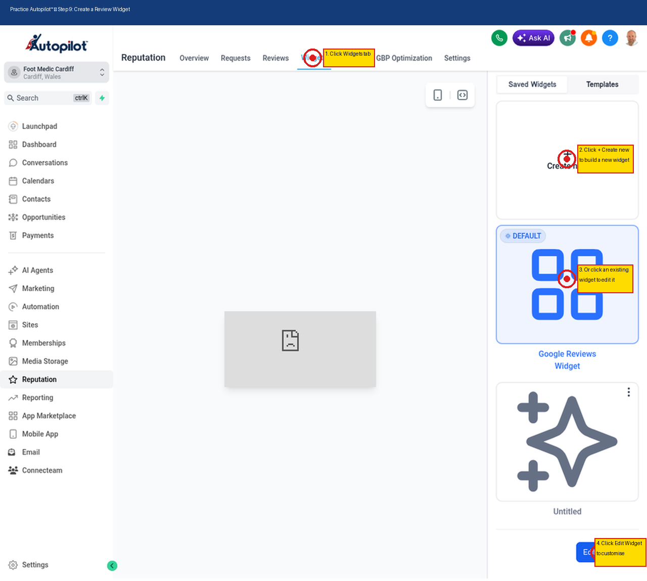 Step 9: Create a Review Widget