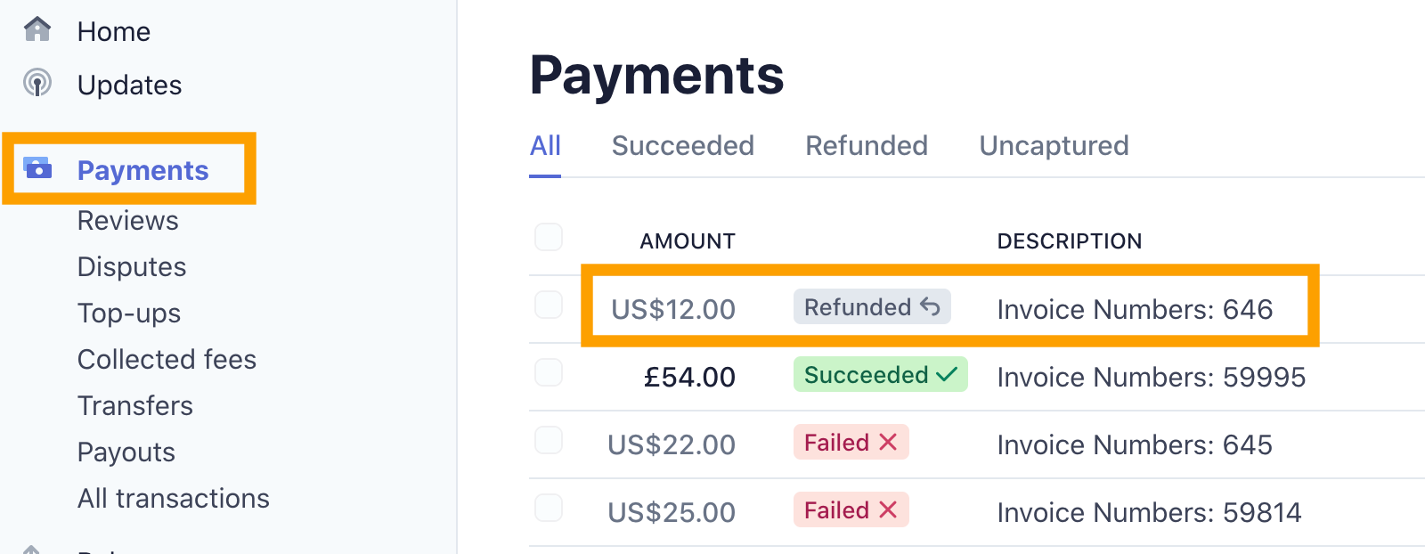 Check your refunds in your Stripe dashboard with pet sitter software