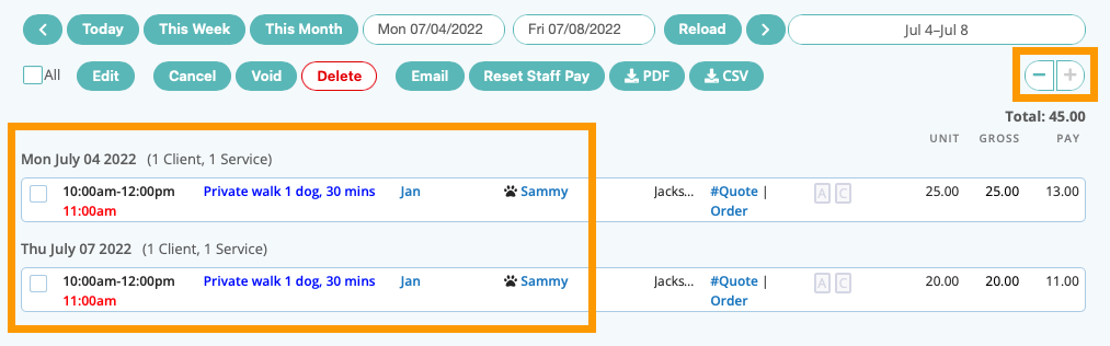 learn how to View Scheduled Services in the List View of Pet Sitting Software