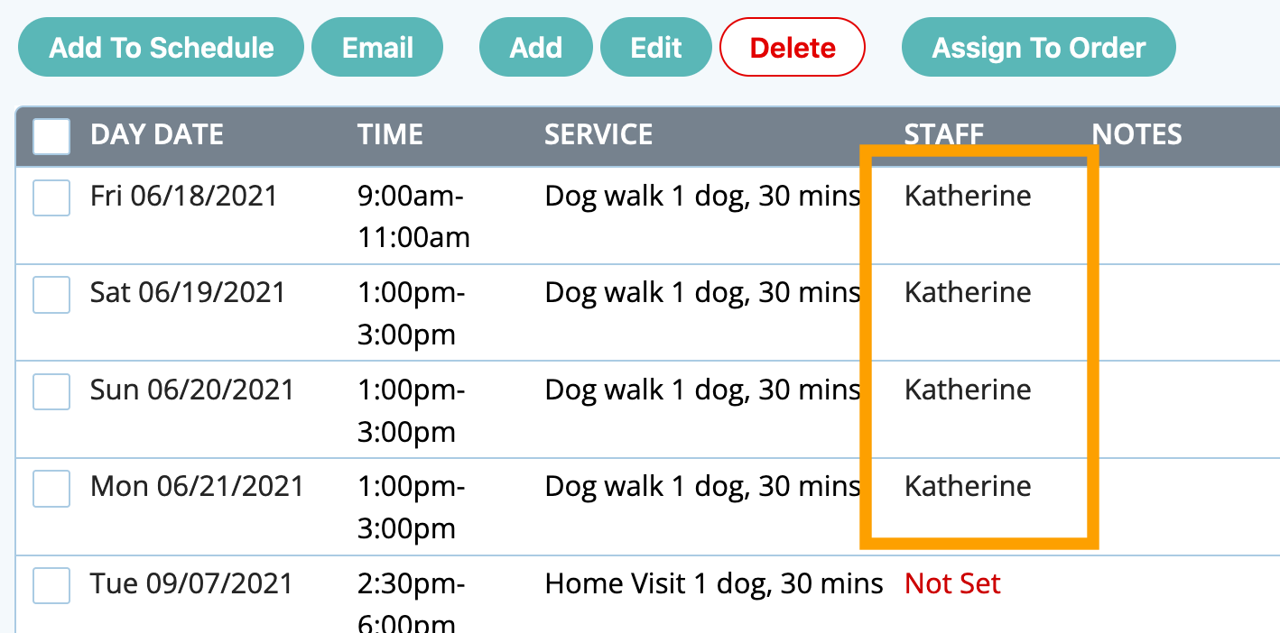 See newly assigned service requests so no conflict with time off in cat sitting software