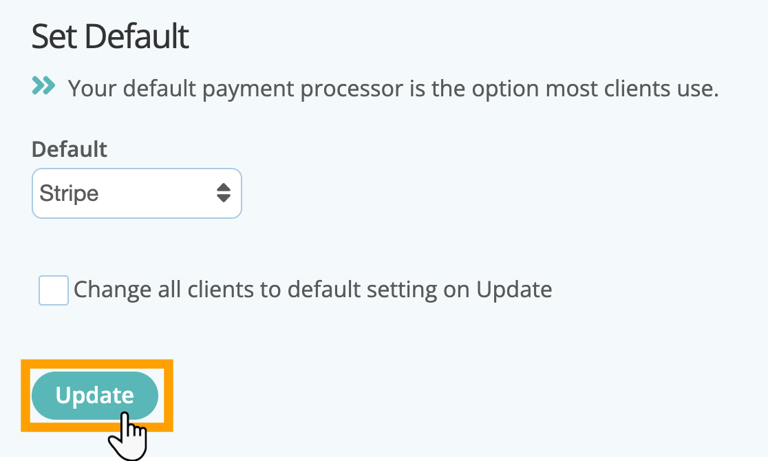 Default client payments to use Stripe in dog boarding software