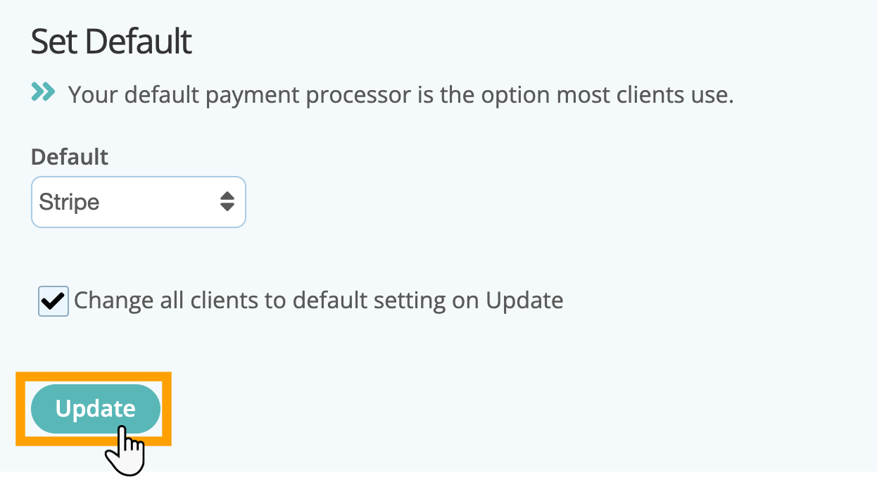 Default all client payments to use Stripe in dog day care software