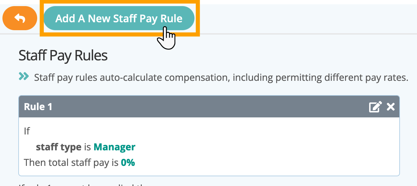 Add a staff pay rule in your service item in dog walking software