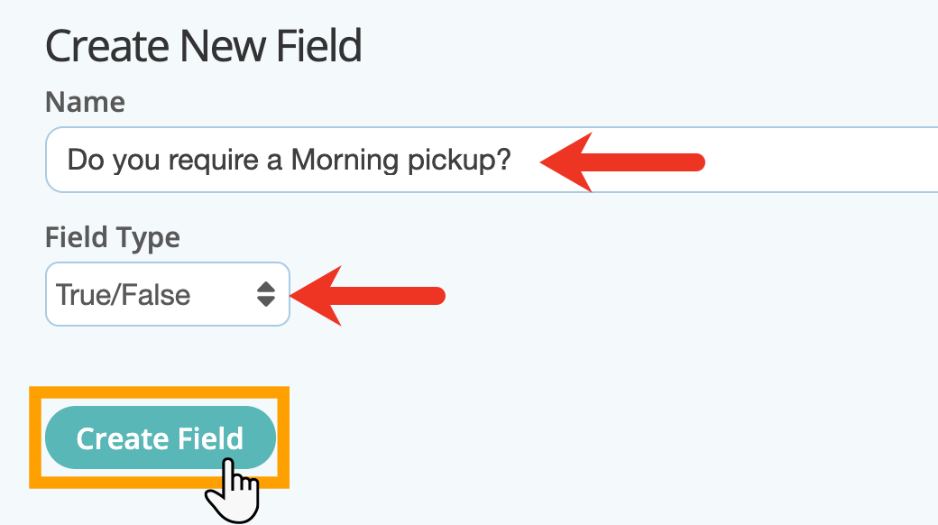 add a field to a section on a page in custom fields in dog walker software