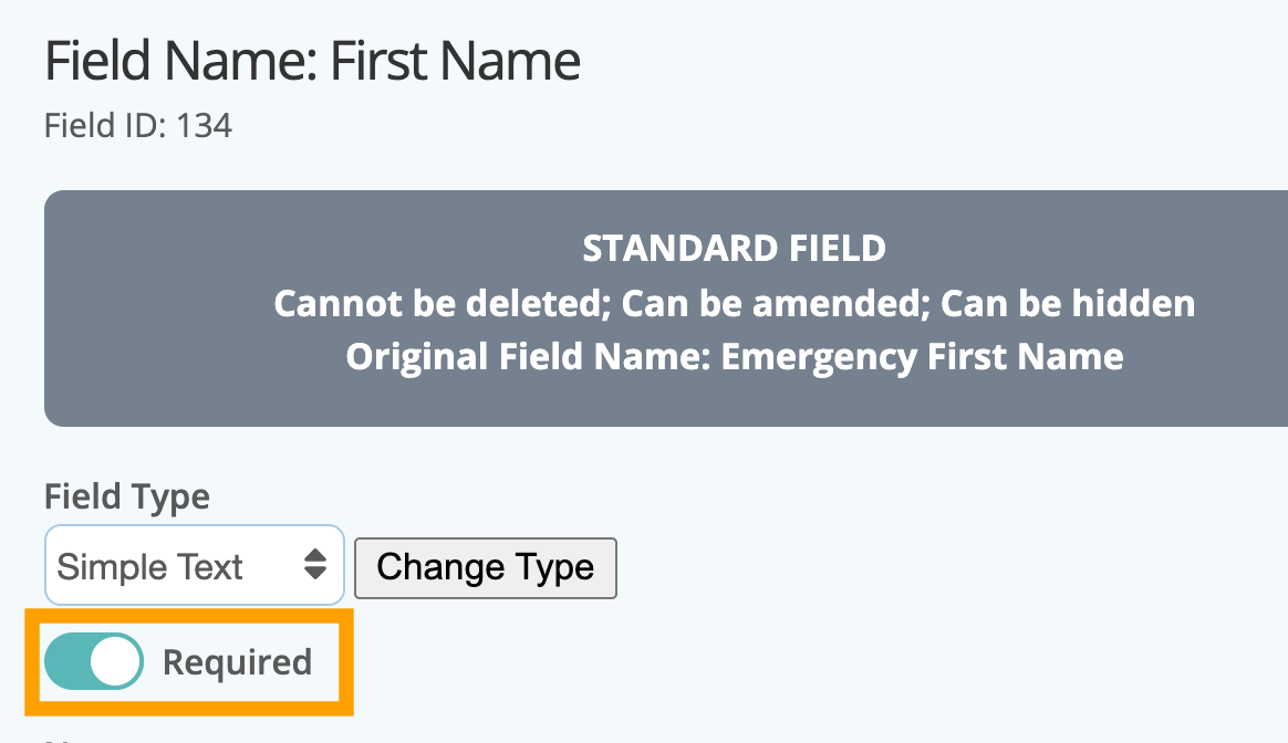 Make a field mandatory or required in custom fields in dog day care software