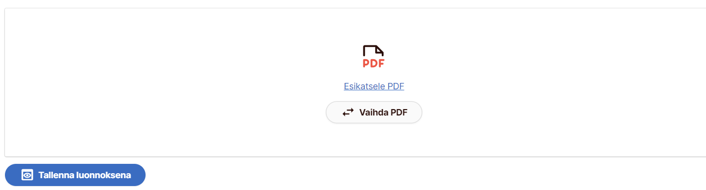 Kuva Tallenna luonnoksena painikkeesta