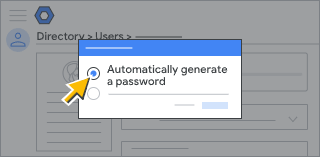 Select Automatically generate a password.