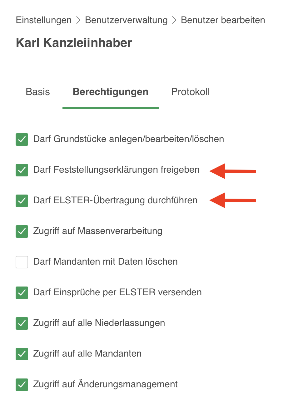Benutzerrechte