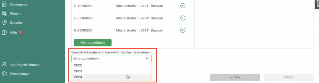 Filteroptionen 2