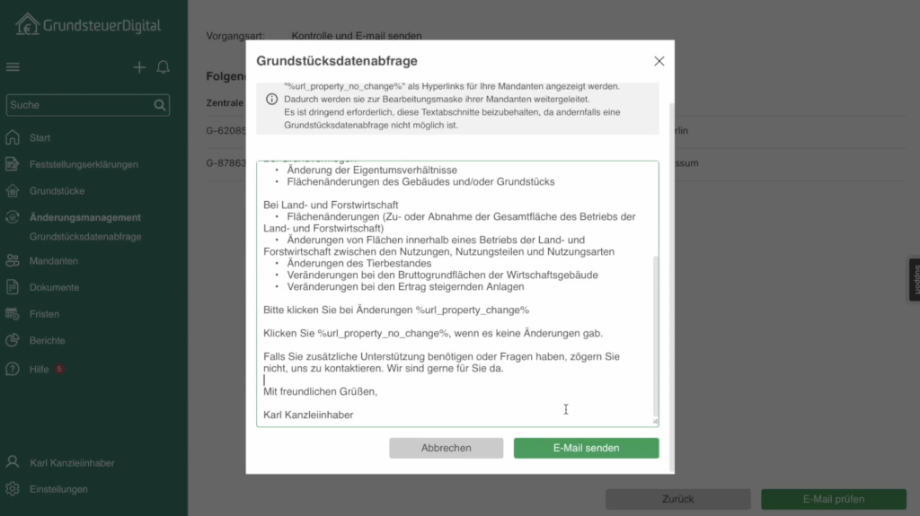 E-Mail Vorschau