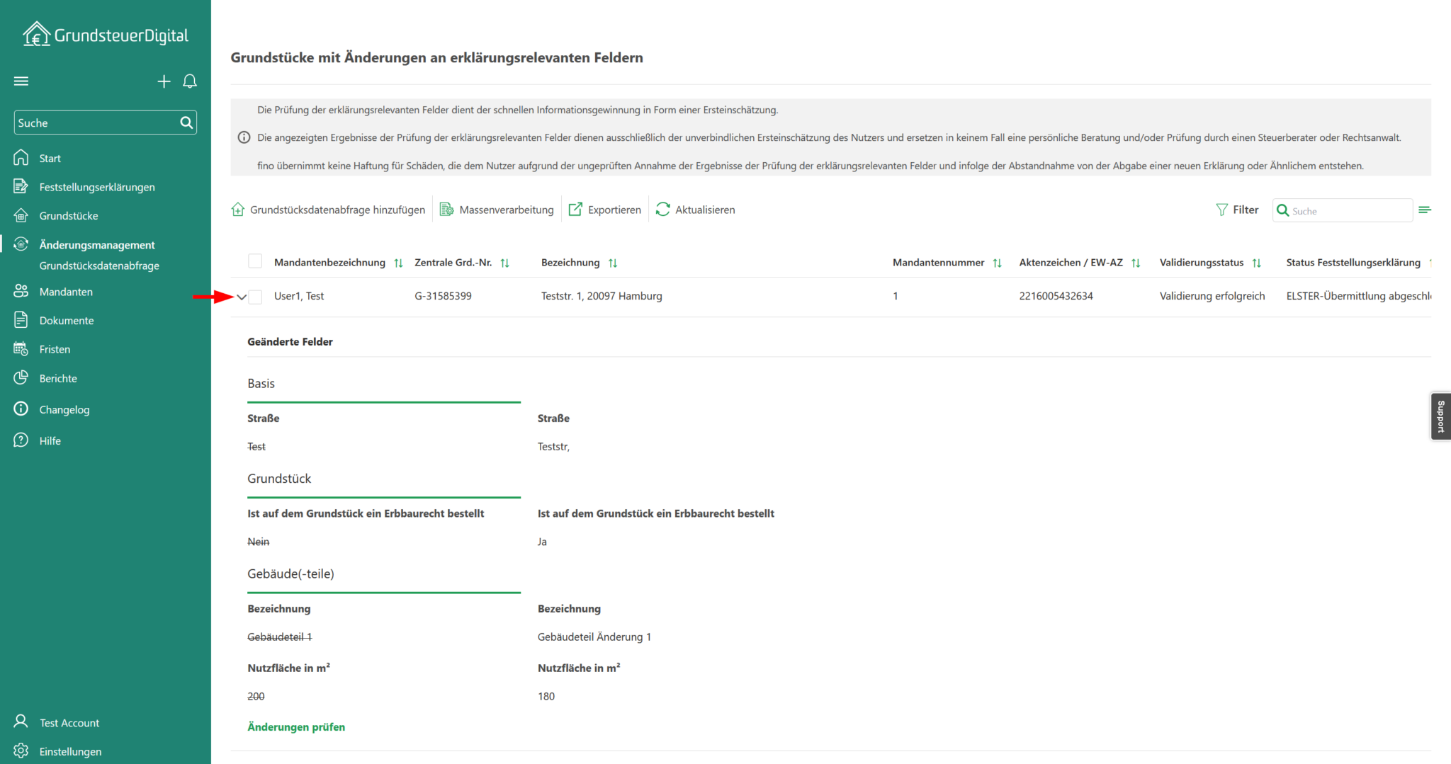 Änderungsvorschau