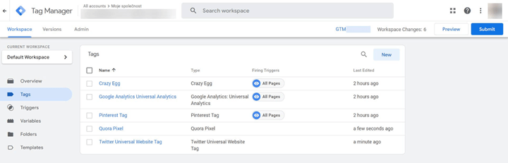 Google tag manager konto