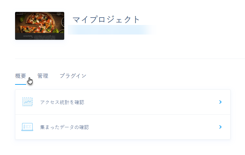 概要タブ