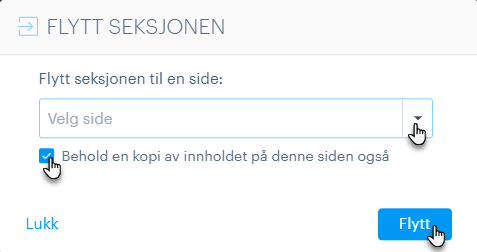 Seksjon flytt