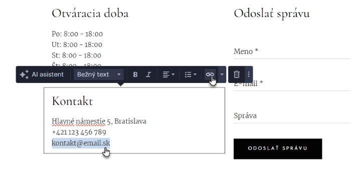 ako-pridat-odkaz-na-email-alebo-telefonne-cislo