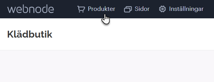 Klicka på produkter i redigeraren