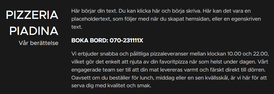 AI-texten läggs sedan till i slutet av textblocket.