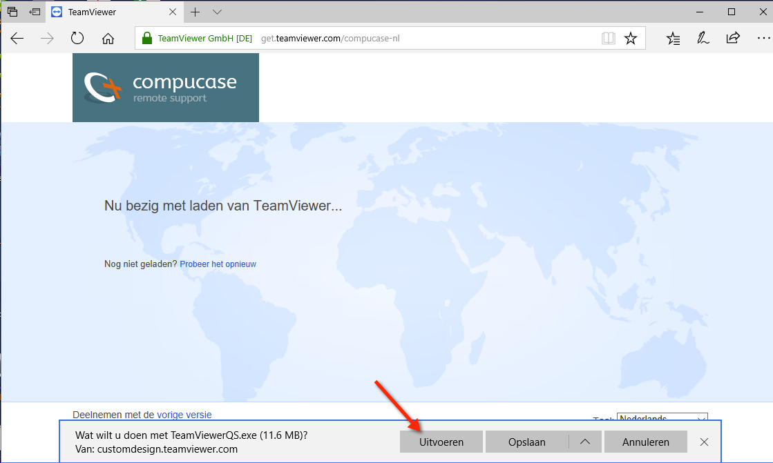Teamviewer download uitvoeren