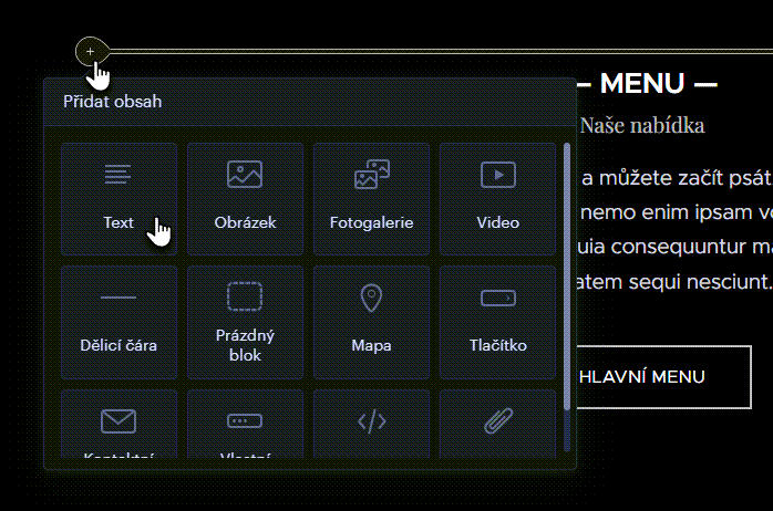 Vybrat text