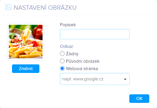 Nastavení obrázku