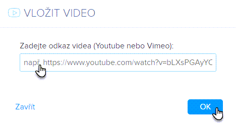 Vložit odkaz YouTube