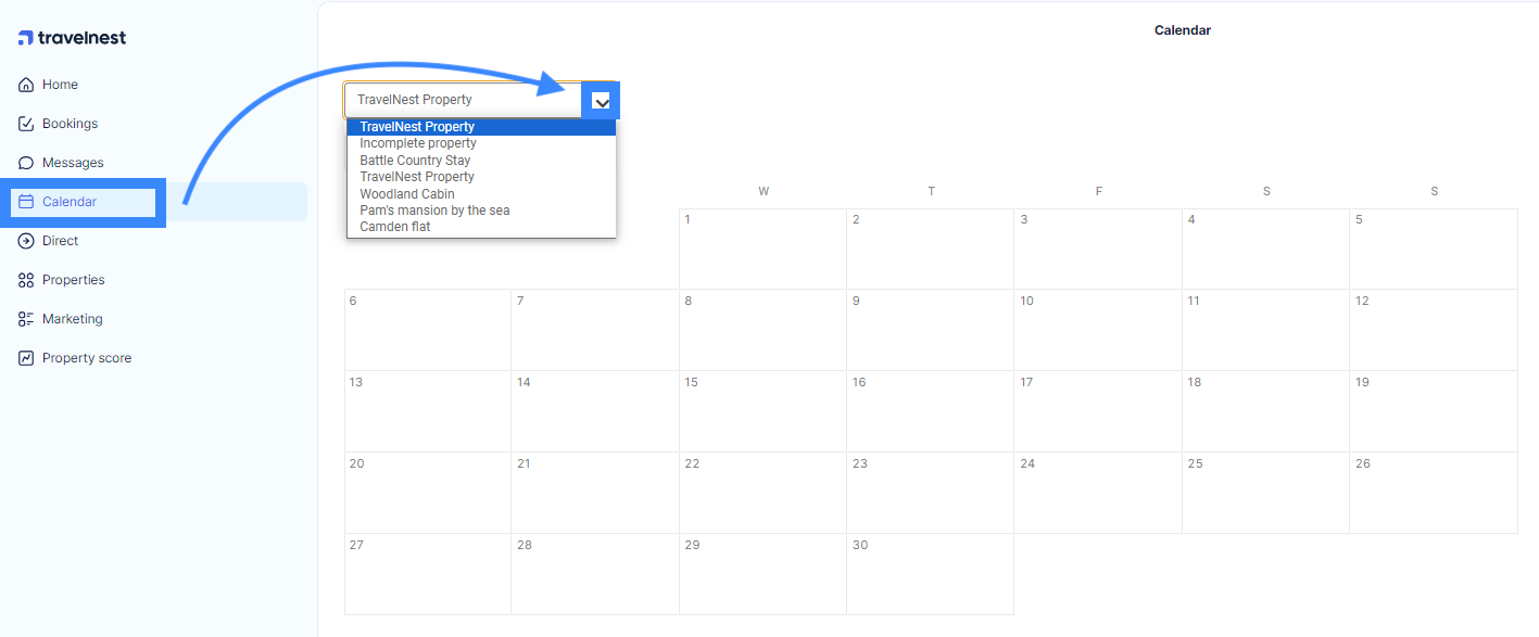 Calendar view