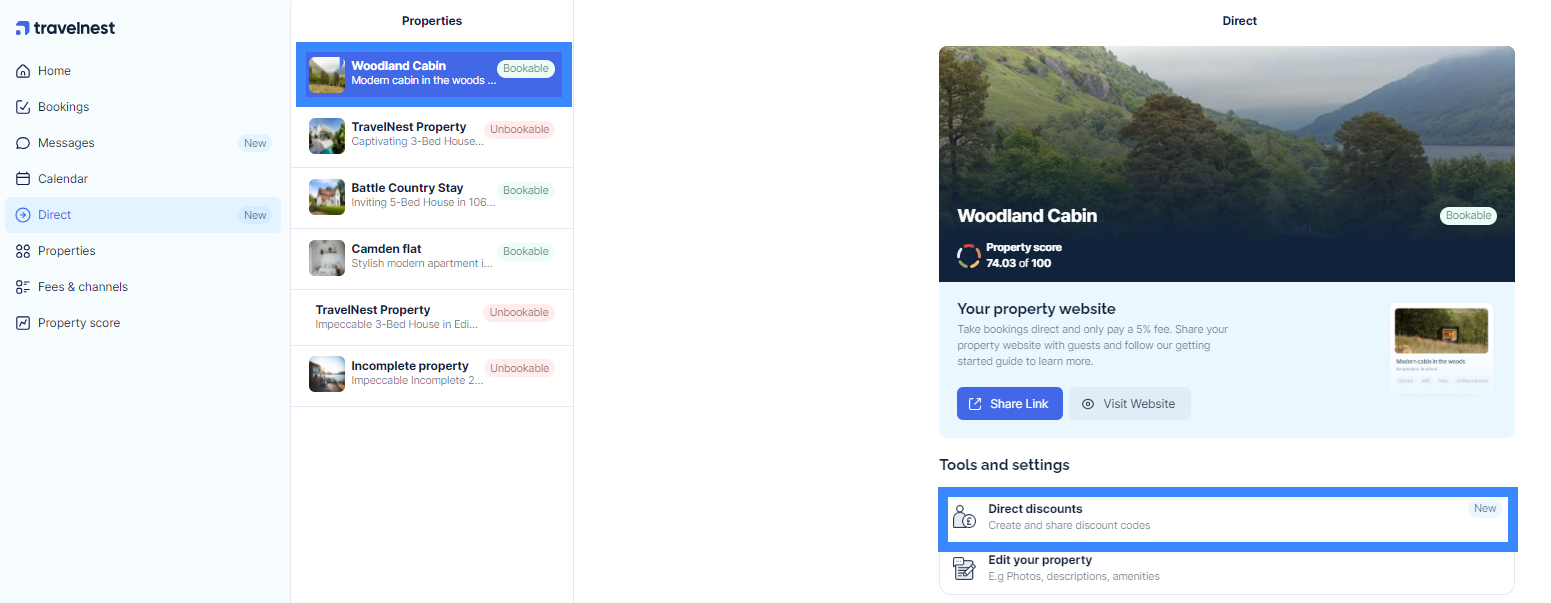 Direct Discounts Screenshot