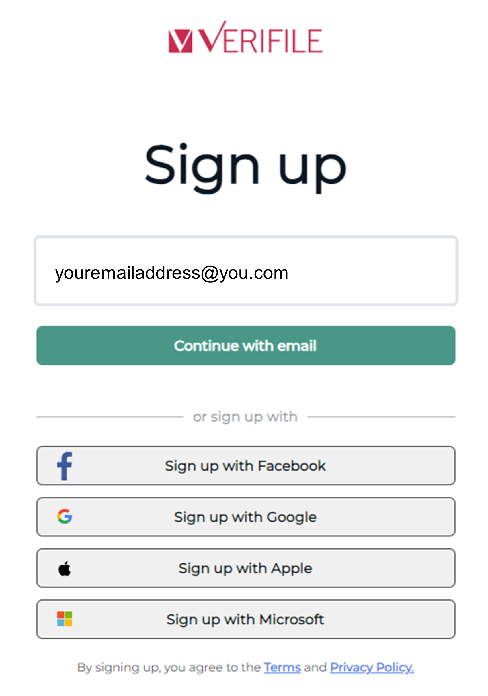 Forgot Password link on Verifile Candidate Portal login page