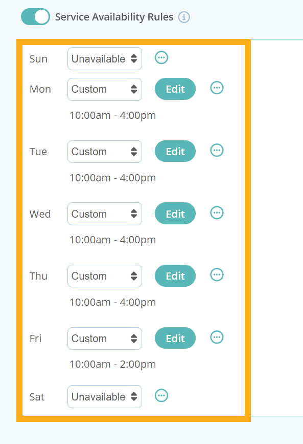 Set custom availability for clients to request services in Pet Sitting Software